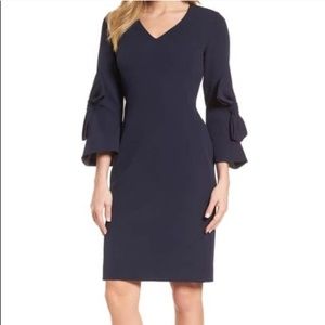 Dress with bow sleeves